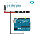 Load image into Gallery viewer, WS2812B RGB 60LED/M Individually Addressable Pixel LED Strip Lights+ SP103E RF Remote Controller