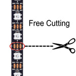 Load image into Gallery viewer, WS2812B RGB 60LED/M Individually Addressable Pixel LED Strip Lights+ SP103E RF Remote Controller
