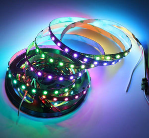 WS2812B RGB 60LED/M Individually Addressable Pixel LED Strip Light