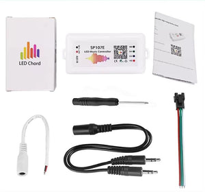 Greenleaf SP107E Bluetooth Music Controller for Pixel LED- 100+ Colors and Effects, DIY Friendly, App Control Buli-in Mic/AUX Input