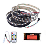 Load image into Gallery viewer, WS2812B RGB 60LED/M Individually Addressable Pixel LED Strip with SP103E controller and 5V 5A Power Supply
