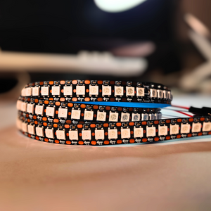 WS2812 144 LED/m Smart LED Strip - High Density, Programmable RGB Light Strip for Home, Gaming, and Events