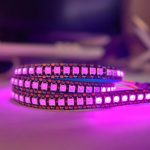 WS2812 144 LED/m Smart LED Strip - High Density, Programmable RGB Light Strip for Home, Gaming, and Events